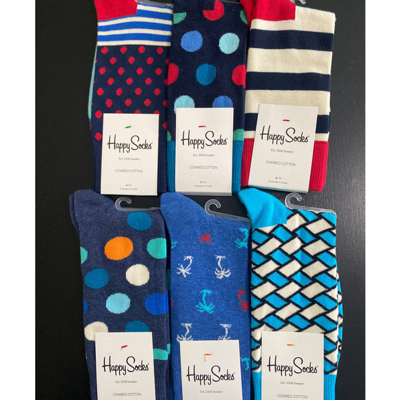 Happy Socks Other - Happy Socks - 6 pairs - NEW - Size: 9-11 LAST ONE!